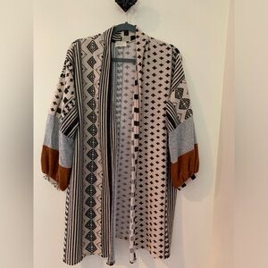 Aztec sweater cardigan. Size 3x